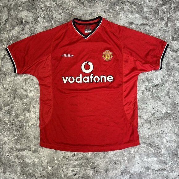 Vintage Umbro Sportwool Mens M Manchester United F.C. Football Jersey WEY #22 - Picture 1 of 7